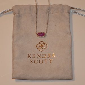 Kendra Scott Elisa Necklace in Fuchsia Opal